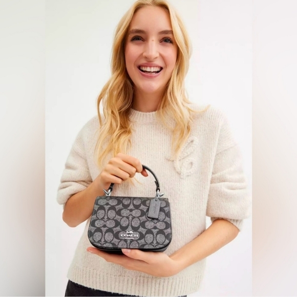 Coach Lysa Top Handle Bag In Signature Canvas - Picture 5 of 10